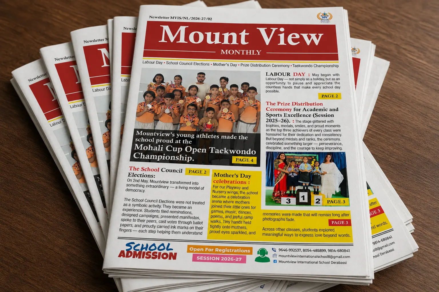 Our 'Mount View Monthly', the monthly newsletter to keep you updated on our events and school highlights