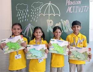 Monsoon Day art and craft activity at Mount View International School Dera Bassi