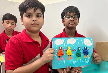 Monsoon Day art and craft activity at Mount View International School Dera Bassi