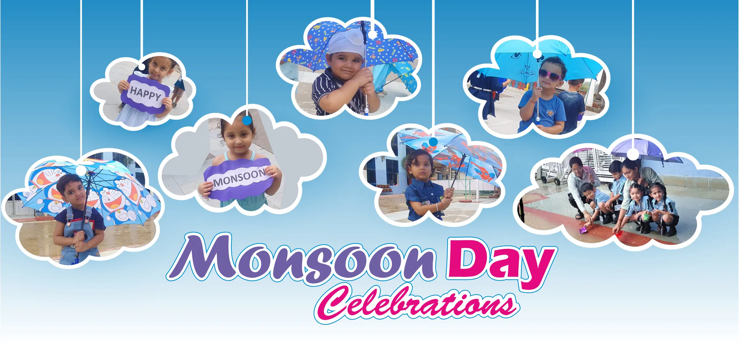 Blue Day at Mount View International School celebrated by Playway & Nursery Students